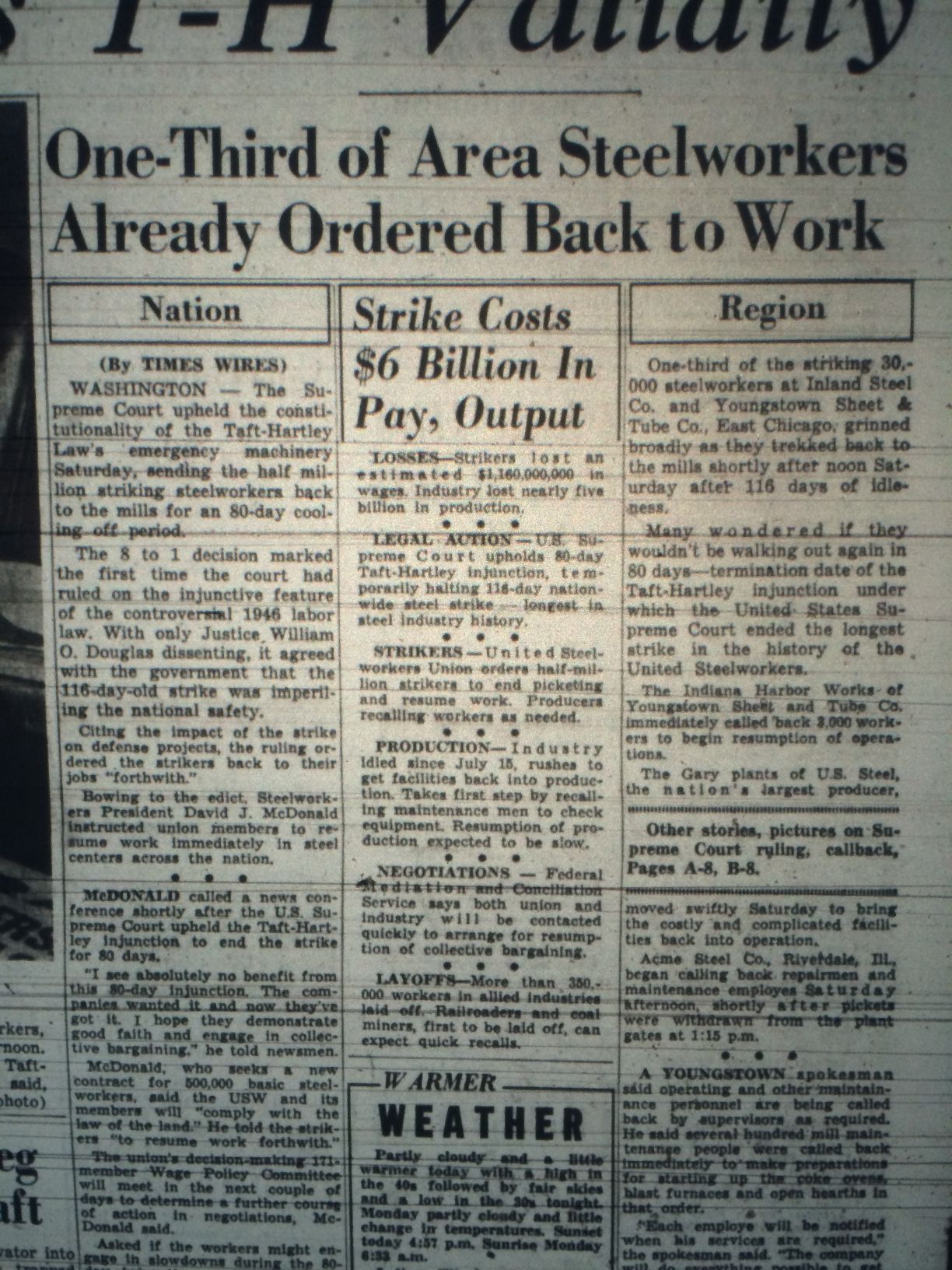 1959 steel strike